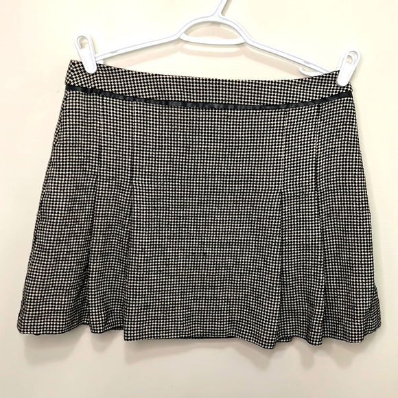 Tristan & Iseut Square Pattern Mini Sides Pleated Skirt Size 12 - Picture 3 of 16